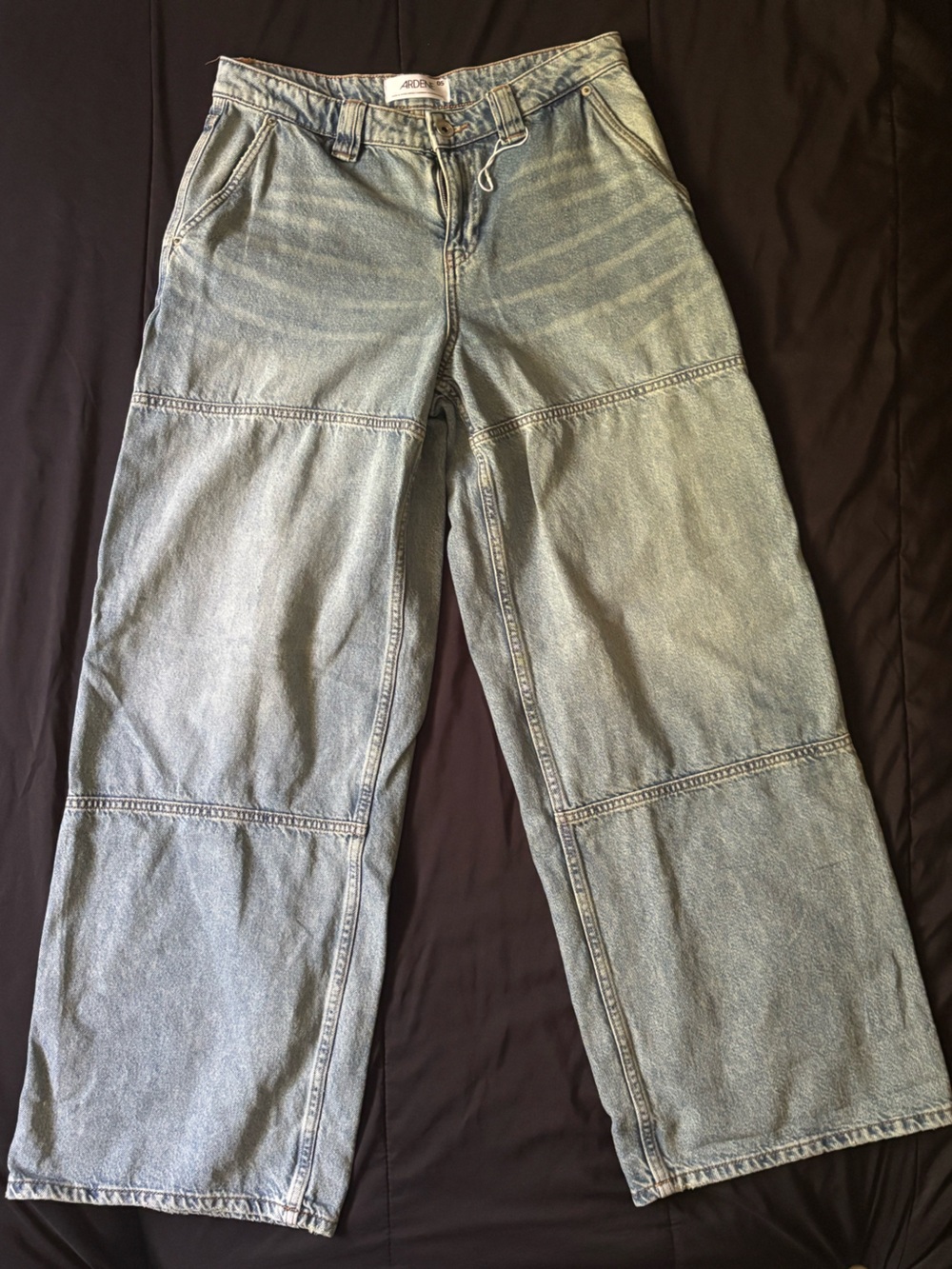 ardene size 5 light wash wide leg carpenter jeans